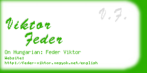 viktor feder business card